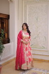 Ka 1242 Russian Silk With Embroidery Work Gown With Dupatta Bulk Orders In India